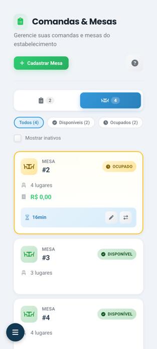 Controle de mesas e comandas pelo smartphone - Garfo APP